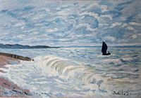 Das Meer bei Sainte-Adresse W.112 nach Monet Gr&ouml;&szlig;e 40x60