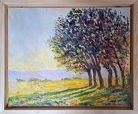 Weiden bei Sonnenuntergang W.1242 nach Monet Gr&ouml;&szlig;e 50x60