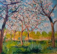 Fr&uuml;hling in Giverny W.1620 nach Monet Gr&ouml;sse 80x85