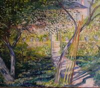 Der Garten von Vetheuil W.666 nach Monet Gr&ouml;&szlig;e 60x70