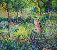 Der Irisgarten in Giverny W 1622 nach Monet Gr&ouml;&szlig;e 70x80