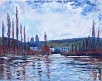 Die Seine bei Vetheuil bei Hochwasser W.638 nach Monet Gr&ouml;&szlig;e 50x60